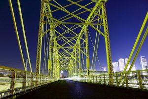 向野橋　夜景　鉄橋　名古屋市中村区の観光・撮影スポットの画像や写真
