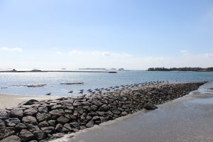 佐久島　アートの町　カモメの駐車場　愛知県西尾市佐久島の観光・撮影スポットの写真や画像