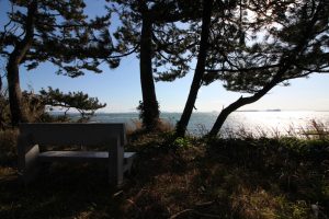 佐久島　アートの町　カップルベンチ　愛知県西尾市佐久島の観光・撮影スポットの写真や画像