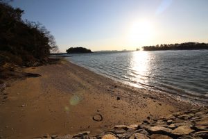 佐久島　アートの町　夕日　愛知県西尾市佐久島の観光・撮影スポットの写真や画像