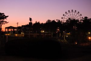 岡崎南公園　マジックアワー　夕日　愛知県岡崎市の観光・撮影スポットの写真と画像