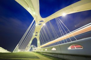 豊田大橋　夜景　ライトアップ　愛知県豊田市の観光・撮影スポットの写真や画像
