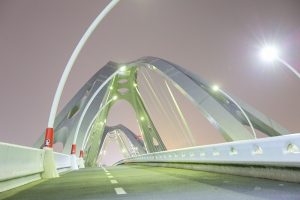 豊田大橋　夜景　ライトアップ　愛知県豊田市の観光・撮影スポットの写真や画像