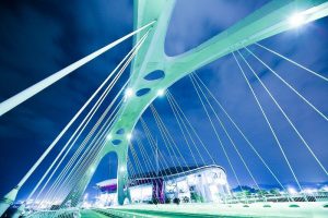 豊田大橋　夜景　ライトアップ　愛知県豊田市の観光・撮影スポットの写真や画像
