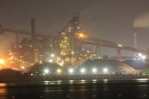 新日鉄工場　夜景　潮見町　名古屋市港区の観光・撮影スポットの画像と写真