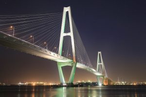 名港トリトン　夜景　潮見町　名古屋市港区の観光・撮影スポットの画像と写真