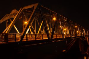 太田橋　ライトアップ　夜景　木曽川　岐阜県美濃加茂市の観光・撮影スポットの画像や写真