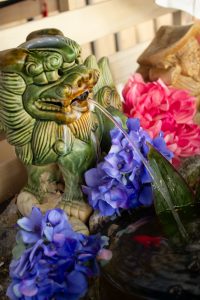 別小江神社　手水舎　あじさい　6月　名古屋市北区の観光・撮影スポットの画像と写真