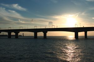 りんくう緑地南駐車場、夕日、愛知県常滑市の観光・撮影スポットの画像と写真