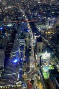 ミッドランドスクエア スカイプロムナード 夜景　名古屋市中村区の観光・撮影スポットの画像と写真