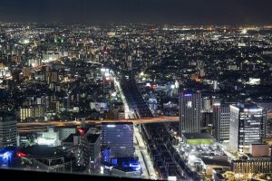 ミッドランドスクエア スカイプロムナード 夜景　名古屋市中村区の観光・撮影スポットの画像と写真