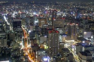 ミッドランドスクエア スカイプロムナード 夜景　名古屋市中村区の観光・撮影スポットの画像と写真