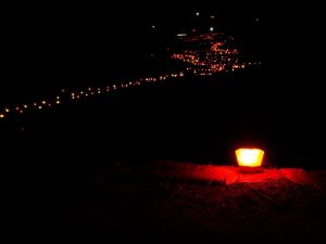 四谷千枚田　キャンドルライトアップ　6月　愛知県新城市の観光・撮影スポットの画像と写真