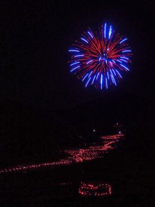 四谷千枚田　キャンドルライトアップ　6月　愛知県新城市の観光・撮影スポットの画像と写真