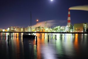 霞ヶ浦緑地エリア　四日市工場夜景　三重県四日市市の観光・撮影スポットの画像と写真