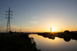 ザシーン城北　庄内川橋　朝日　名古屋市北区の観光・撮影スポットの画像と写真