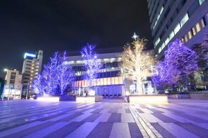 ルーセントタワー　ウインターイルミネーション　12月　冬　名古屋市中村区の観光・撮影スポットの画像と写真