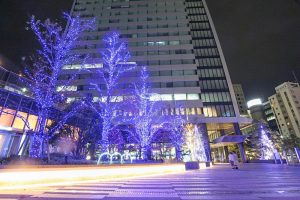 ルーセントタワー　ウインターイルミネーション　12月　冬　名古屋市中村区の観光・撮影スポットの画像と写真