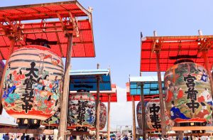 三河一色大提灯まつり、三河一色諏訪神社、 2019年8月、夏、愛知県西尾市の観光・撮影スポットの画像と写真