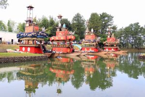 尾張津島天王祭、車楽舟（だんじりぶね）、7月の夏の祭り、愛知県津島市の観光・撮影スポットの画像と写真