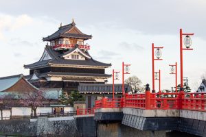 清州城、桜、3月の春の花、愛知県清須市の観光・撮影スポットの画像と写真