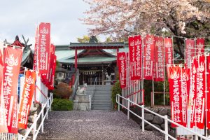 三光稲荷神社、4月の春の花、愛知県犬山市の観光・撮影スポットの画像と写真