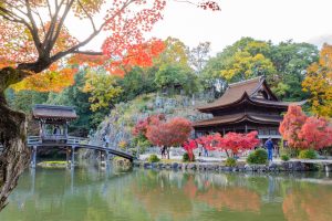 虎渓山永保寺、紅葉、11月秋、岐阜県多治見市の観光・撮影スポットの画像と写真