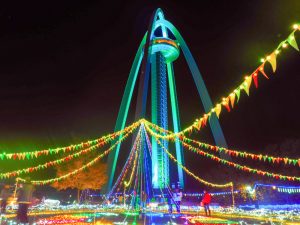 138タワーパーク、イルミネーション、12月冬、愛知県一宮市の観光・撮影スポットの画像と写真
