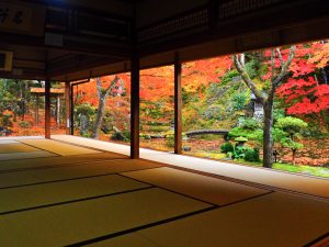 慈恩禅寺、紅葉、11月秋、岐阜県郡上市の観光撮影スポットの名所