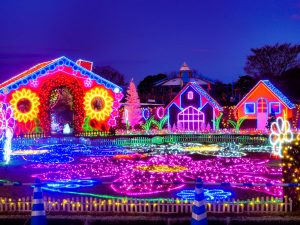 木曽三川公園センター、イルミネーション、12月冬、岐阜県海津市の観光・撮影スポットの画像と写真