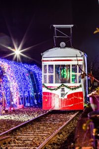 黒野駅レールパーク、イルミネーション、12月冬、岐阜県揖斐郡の観光・撮影スポットの画像と写真