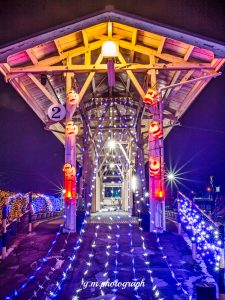黒野駅レールパーク、イルミネーション、12月冬、岐阜県揖斐郡の観光・撮影スポットの画像と写真