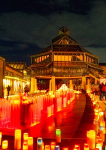 河川環境楽園オアシスパーク、クリスマスイルミネーション、キャンドルライト、岐阜県各務原市の観光・撮影スポットの画像と写真
