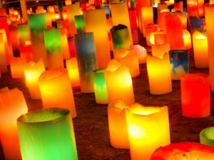 河川環境楽園オアシスパーク、クリスマスイルミネーション、キャンドルライト、岐阜県各務原市の観光・撮影スポットの画像と写真