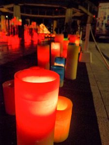 河川環境楽園オアシスパーク、クリスマスイルミネーション、キャンドルライト、岐阜県各務原市の観光・撮影スポットの画像と写真