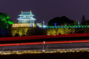 田丸城跡、紅葉、ライトアップ、11月秋、三重県度合町の観光・撮影スポットの画像と写真