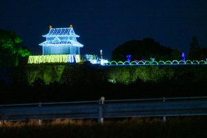 田丸城跡、紅葉、ライトアップ、11月秋、三重県度合町の観光・撮影スポットの画像と写真