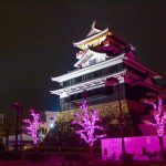 清州城、イルミネーション、12月冬、愛知県清須市の観光・撮影スポットの画像と写真