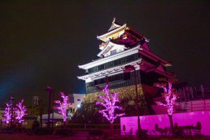 清州城、イルミネーション、12月冬、愛知県清須市の観光・撮影スポットの画像と写真