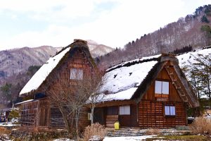白川郷合掌造り集落、雪景色、2月冬、岐阜県大野郡の観光・撮影スポットの画像と写真