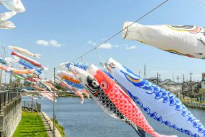 佐屋川創郷公園、鯉のぼり、春、愛知県海部郡の観光・撮影スポットの画像と写真