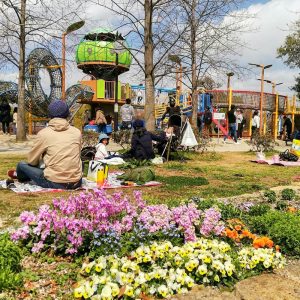 フローラルガーデンよさみ、4月春の花、愛知県刈谷市の観光・撮影スポットの画像と写真