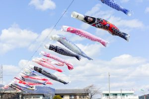 相川水辺公園、さくら、鯉のぼり、4月春、岐阜県不破郡の観光・撮影スポットの画像と写真