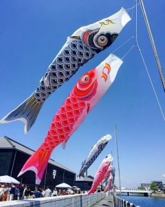 半田運河、鯉のぼり、4月春、愛知県半田市の観光・撮影スポットの画像と写真