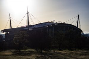 豊田大橋、朝日、豊田スタジアム、愛知県豊田市の観光・撮影スポットの写真や画像