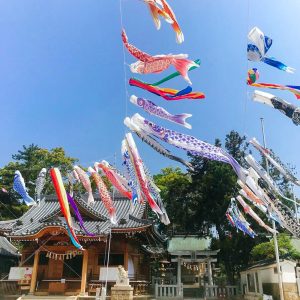 八剱神社、鯉のぼり、4月春、愛知県蒲郡市の観光・撮影スポットの画像と写真