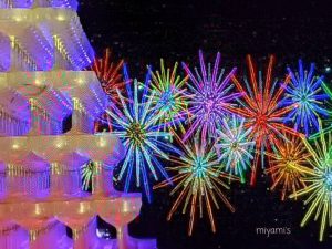 木曽三川公園センター、イルミネーション、12月冬、岐阜県海津市の観光・撮影スポットの画像と写真