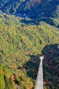 御在所ロープウェイ、紅葉、11月秋、三重県三重郡の観光・撮影スポットの名所