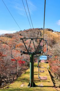 御在所ロープウェイ、紅葉、11月秋、三重県三重郡の観光・撮影スポットの名所