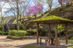 恵那峡さざなみ公園、つつじ、4月春の花、岐阜県恵那市の観光・撮影スポットの名所